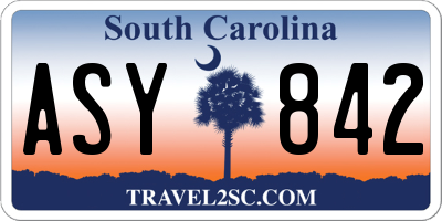 SC license plate ASY842