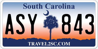 SC license plate ASY843