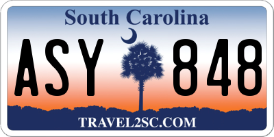 SC license plate ASY848