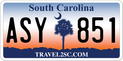 SC license plate ASY851