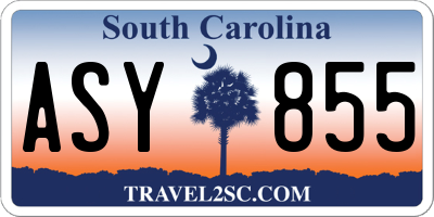 SC license plate ASY855