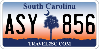 SC license plate ASY856