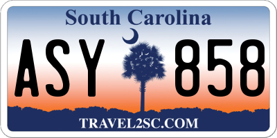 SC license plate ASY858