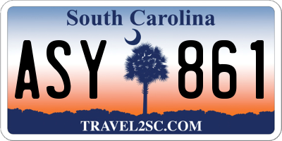 SC license plate ASY861