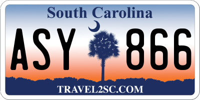 SC license plate ASY866