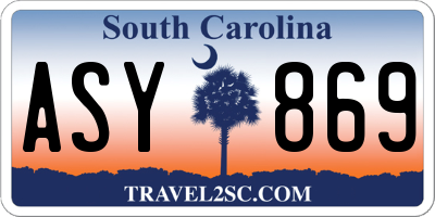 SC license plate ASY869