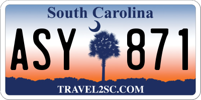 SC license plate ASY871