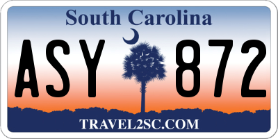 SC license plate ASY872