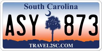 SC license plate ASY873