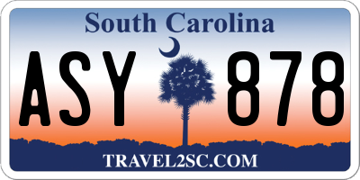 SC license plate ASY878
