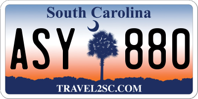 SC license plate ASY880