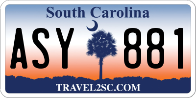 SC license plate ASY881