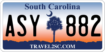 SC license plate ASY882