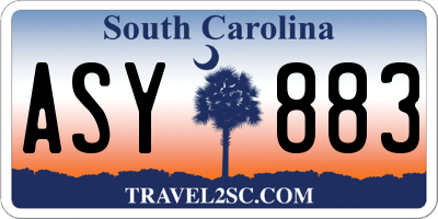 SC license plate ASY883