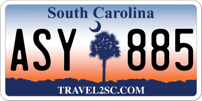 SC license plate ASY885