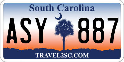 SC license plate ASY887
