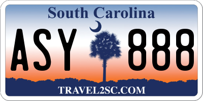 SC license plate ASY888