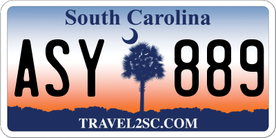SC license plate ASY889