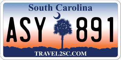 SC license plate ASY891