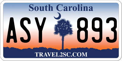 SC license plate ASY893