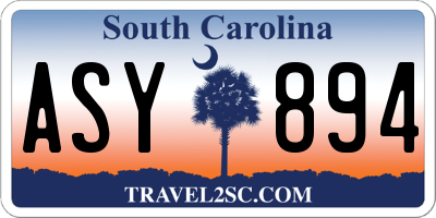 SC license plate ASY894
