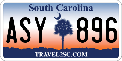 SC license plate ASY896