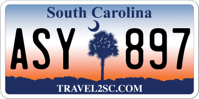 SC license plate ASY897