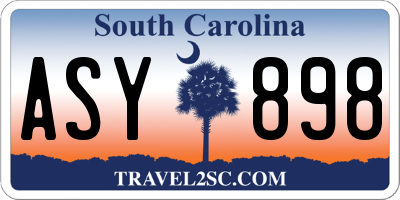 SC license plate ASY898
