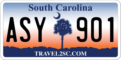 SC license plate ASY901