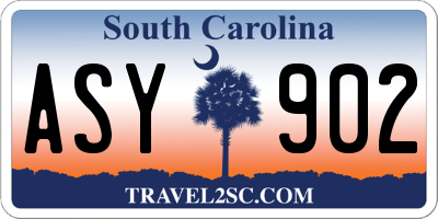 SC license plate ASY902