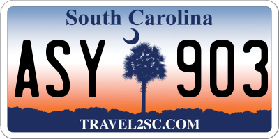 SC license plate ASY903