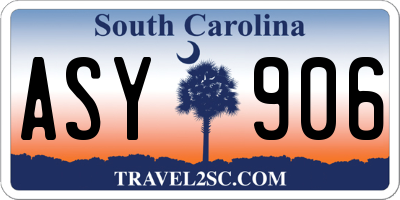 SC license plate ASY906