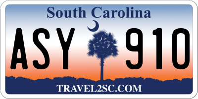 SC license plate ASY910