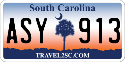 SC license plate ASY913