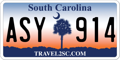 SC license plate ASY914