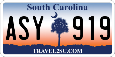 SC license plate ASY919