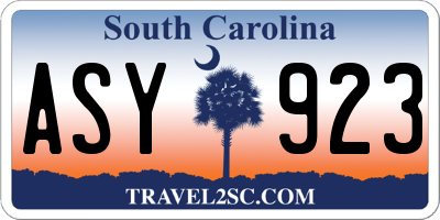 SC license plate ASY923