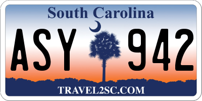 SC license plate ASY942