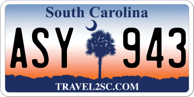 SC license plate ASY943