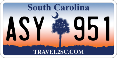SC license plate ASY951