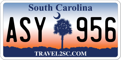 SC license plate ASY956
