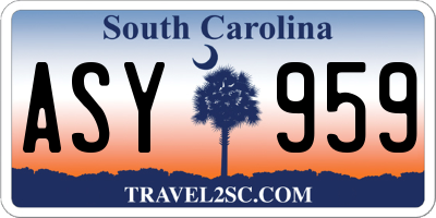 SC license plate ASY959