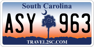 SC license plate ASY963