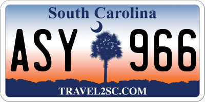 SC license plate ASY966