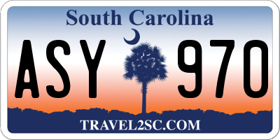 SC license plate ASY970