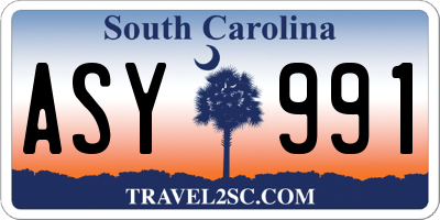 SC license plate ASY991