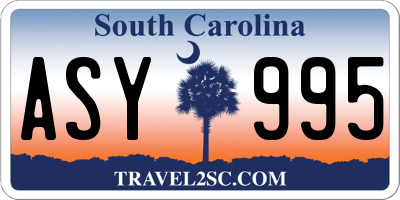 SC license plate ASY995