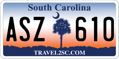 SC license plate ASZ610