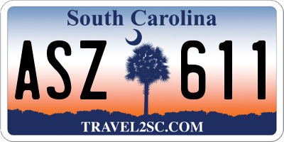 SC license plate ASZ611