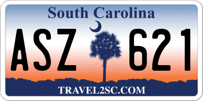 SC license plate ASZ621